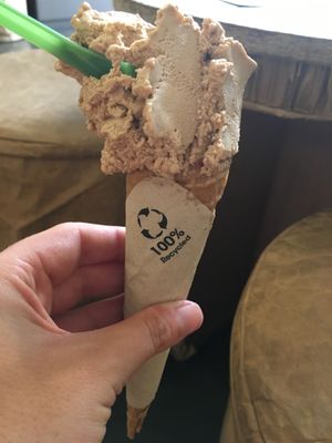 Hazelnut ice cream at Grezzo Raw Chocolate in Rome