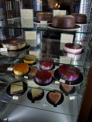 Fridge selection at Grezzo Raw Chocolate in Rome