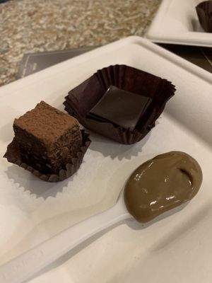 Brownie, pistachio spread and 80% chocolate  at Grezzo Raw Chocolate in Rome