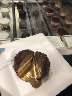 Vegan chocolate and hazelnut at Grezzo Raw Chocolate in Rome