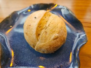 sourdough bread roll (came with the menu) at Sarnath Vegetarian Kitchen - 鹿野苑蔬食料理廚房 in Taichung