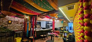 The decor inside is amazing, full of vibrant colour and atmosphere.
Large variety of drinks available. at Camino Curry in Santiago De Compostela