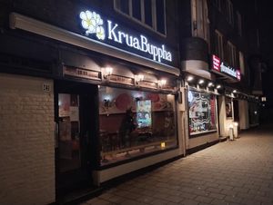 Storefront. There is a tram stop right out front and (not cheap) street parking. at Krua Buppha in Amsterdam