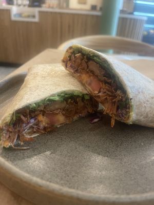 Jackfruit bbq wrap  at Plant Shack in London