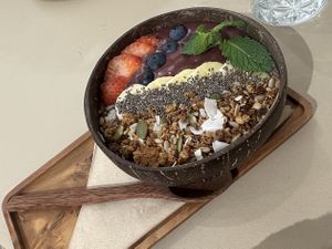 Açai bowl  at Plant Shack in London