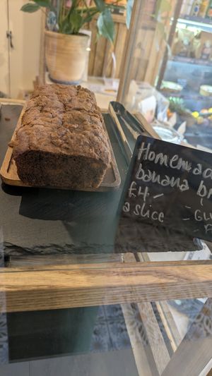 Banana bread at Plant Shack in London