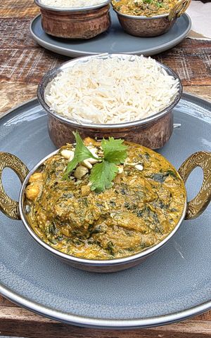 Vegan Palak Korma at Indian Kitchen by Prem Didi in Vejle