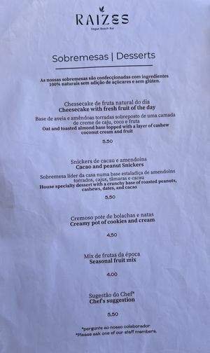   at Raízes - Cozinha Saudável & Vegetariana in Quarteira