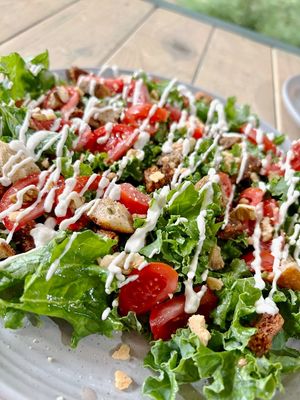 Vegan Caesar salad at Ecospace in Yerevan