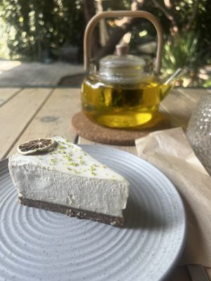 Lime cheesecake  at Ecospace in Yerevan