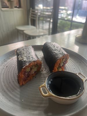 Fresh rolls  at Ecospace in Yerevan