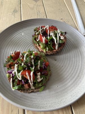 Mini pizza  at Ecospace in Yerevan