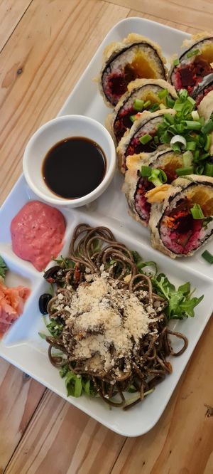 Sushi with tempura at Wypas in Poznan