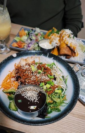 korean bowl and mexican plate at Wypas in Poznan