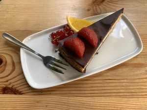 tofu cheesecake  at Wypas in Poznan