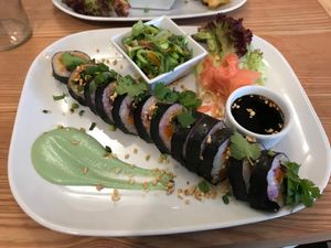 Sweet potato sushi (May break menu)  at Wypas in Poznan