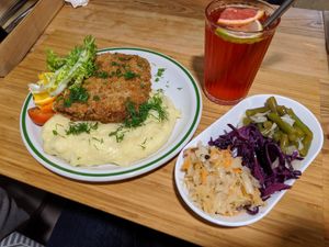 schabowy z kapusta at Wypas in Poznan