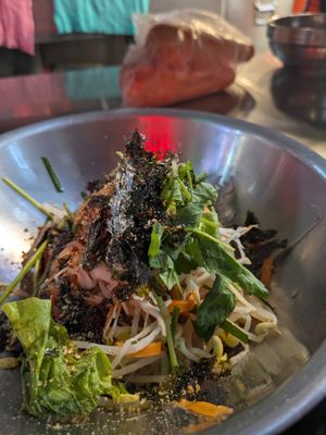 Bimbimbap at Vegan Seoul Market Food Tour  in Seoul