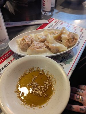 Kimchi mandu (dumplings) at Vegan Seoul Market Food Tour  in Seoul