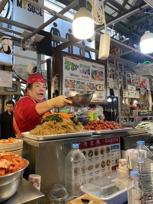 Where we had bibimbap   at Vegan Seoul Market Food Tour  in Seoul