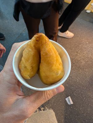 red bean vegan donut at Vegan Seoul Market Food Tour  in Seoul