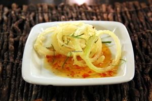 Fried onion rings.  at Time for Lime in Koh Lanta
