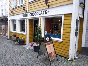 Shop entrance at Chili Chocolate in Rogaland