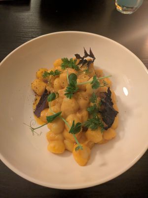 Pumpkin gnocchi: 4.5/5 Very tasty and pretty. at Soul Kitchen House in Berlin