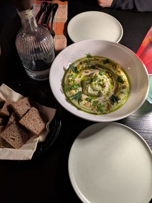 Piztazien Hummus: 4/5 Creamy and big portion, but somewhat lackluster flavor. at Soul Kitchen House in Berlin