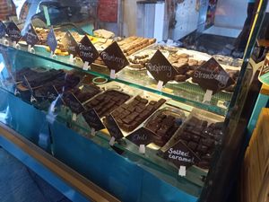 Vegan options on the left at Geiranger Sjokolade Fjordnær in Møre Og Romsdal