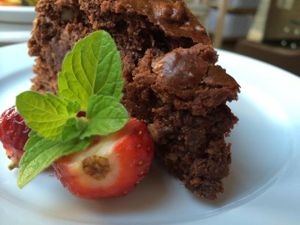 brownie at Rizsa17 in Budapest