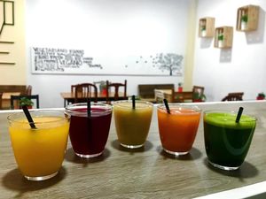 Our delicious Juices!!! at Racimo16 in Gran Canaria