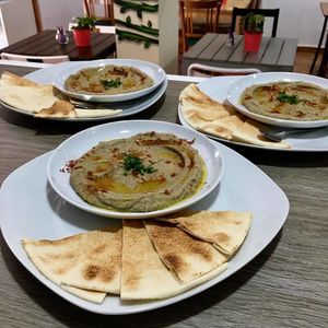 Baba Ganoush w/ Arabic Bread!! at Racimo16 in Gran Canaria