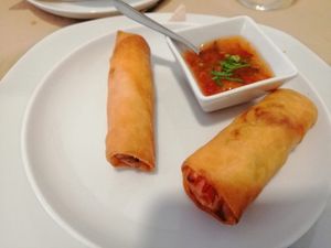 Spring rolls at Racimo16 in Gran Canaria