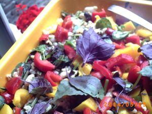 nice salad at Teneffus Cafe in Istanbul