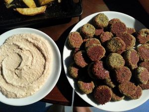 oven baked falafel at Teneffus Cafe in Istanbul