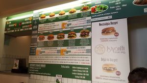 The menu when I ate the burger at Istvanffi Veggie Burger at Istvanffi Veggie Burger - Lajos in Budapest