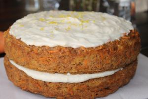 Vegan Lemon Frosted Carrot Cake at Sugar Beak Bakery in Irvine