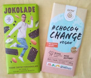 Some of the vegan options at the store at CHOCOVERSUM - Hamburgs Schokoladenmuseum in Hamburg