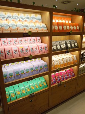 Clearly labelled vegan chocolate bars at CHOCOVERSUM - Hamburgs Schokoladenmuseum in Hamburg