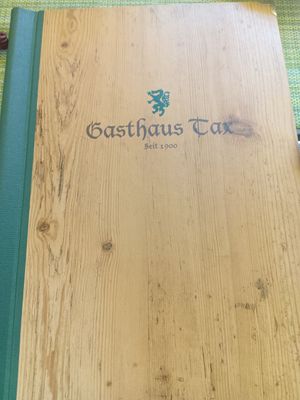 Karte at Gasthaus Tax in Baernbach