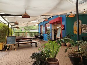 Outdoor space at Lava Latte in Nairobi