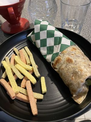 Had to order the burrito after the burger because I was still hungry    at Plant Neta Cafe in Puebla