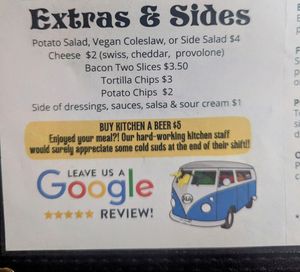 Vegan coleslaw at Armadillo Ranch in Manitou Springs