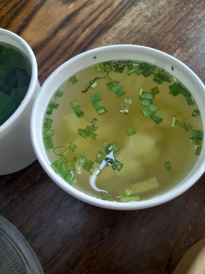 Free soup at Quán chay Duyen in Ho Chi Minh City