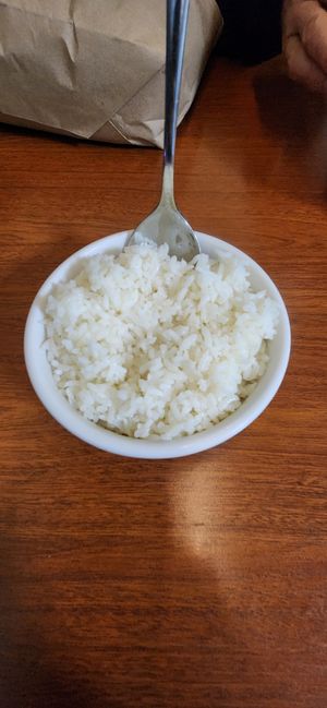 White rice at Chinese Restaurant Giethoorn A Niu in Overijssel