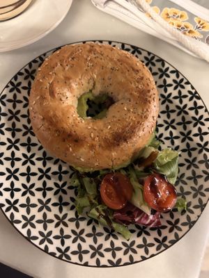 Bagel with avocadoo  at Syko Juice & Coffee bar in Sevilla