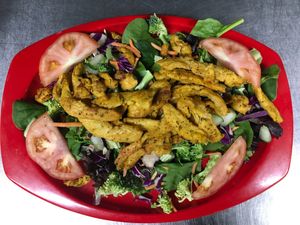 Soy "Chikn" Salad at Bob's Dairyland in Roan Mountain