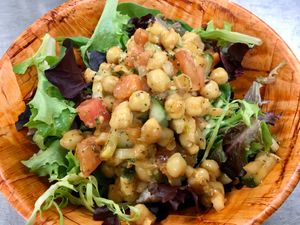Chickpea Salad at Bob's Dairyland in Roan Mountain