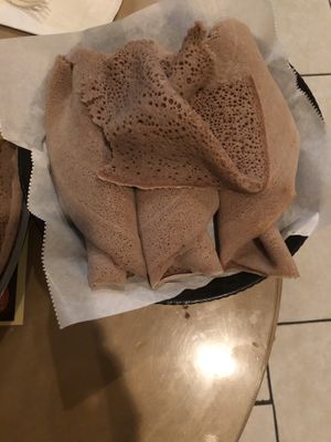 Yummy yummy 😋 injera!!   at Abyssinia in Louisville